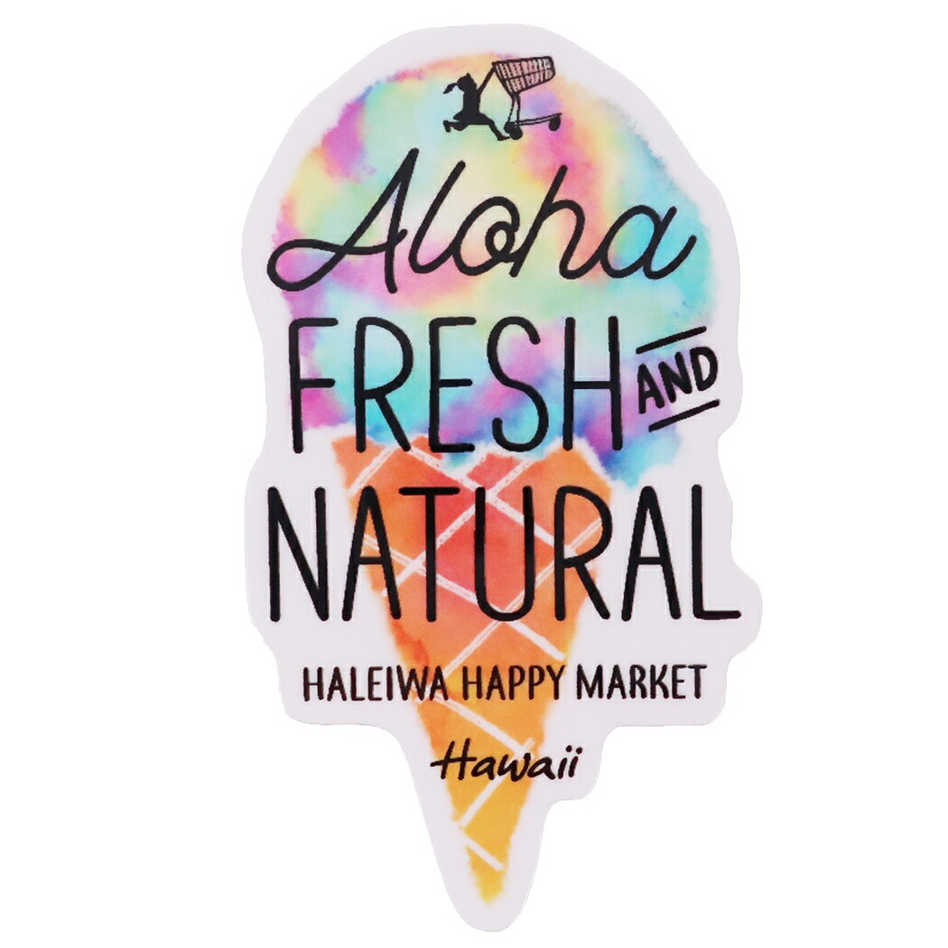 防水 ステッカー HALEIWA HAPPY MARKET ダイカット シール HHM-072 ハレイワ ゼネラルステッカー おしゃれ 耐光 耐水 コレクショングッズ メール便可 シネマコレクション