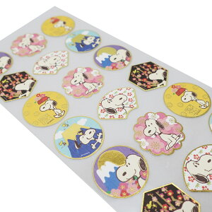 スヌーピー 年賀 ステッカー シール シート 和アイコン ピーナッツ S&Cコーポレーション 手帳デコ コレクション 雑貨 キャラクターグッズ メール便可 シネマコレクションバーゲン 年賀状印刷 年賀状作成ソフト セール