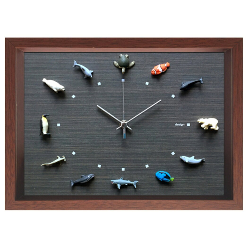 【ポイント10倍 & クーポン！】送料無料 Design Clock 掛け時計 デザインクロック Wildlife-3 CDC-52628 31.4x22.4x4.5cm アニマル ギフトインテリア 取寄品