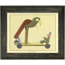 イタリアンヴィンテージポスター 額装品 Italian Vitage Poster Pappagallo con Pinocchio con Movim 2 美...