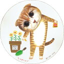 糸井 忠晴 動物画 木製ラウンドアート マロン (Lサイズ) IT-01523 19x19x1.5cm ギフト 猫 壁掛けインテリア通販 取寄品 シネマコレクシ...