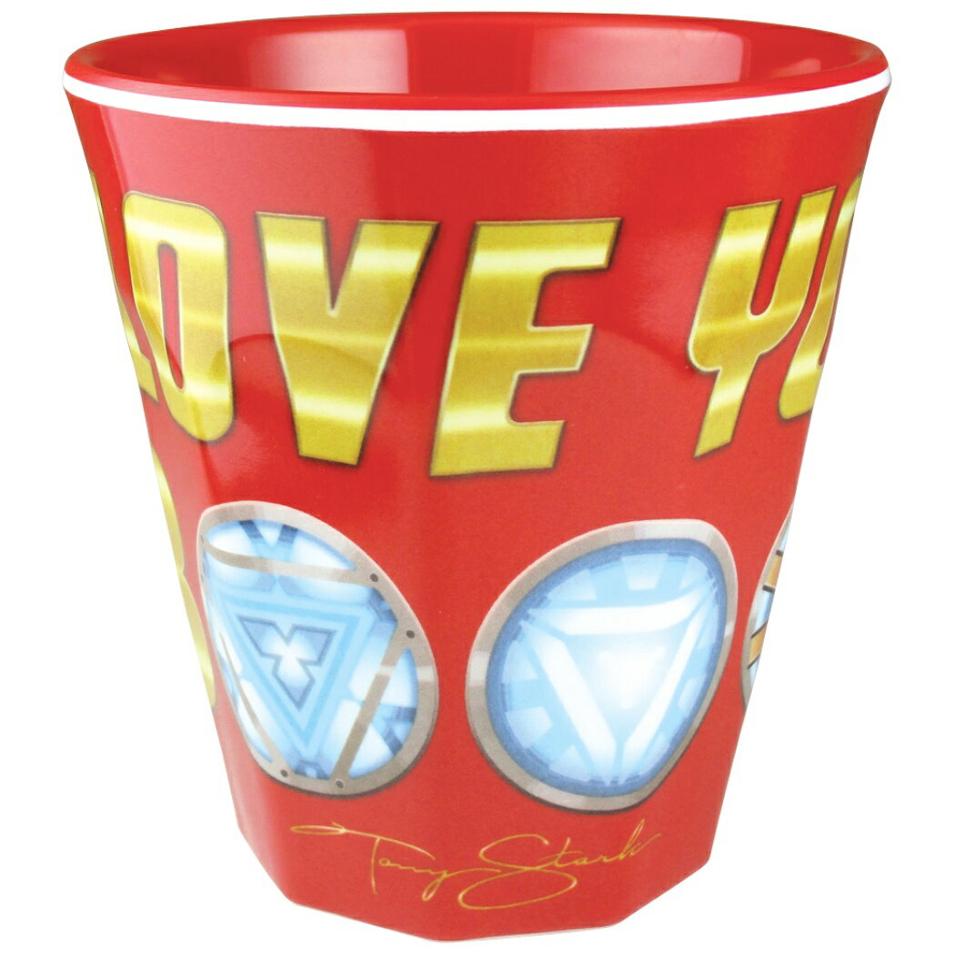 マーベル プラコップ メラミンカップ I LOVE YOU 3000 MARVEL ティーズファクトリー キッズコップ メラミン食器 キャラクターグッズ [MARVELCorner] プレゼント 男の子 女の子 ギフト