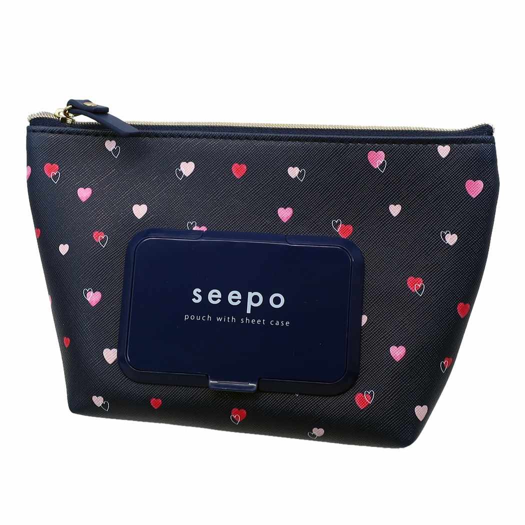 ポーチ 女の子 ミニポーチ シートケース付き 機能性 ポーチ seepo ハート サンスター文具 プレゼント かわいいグッズ シネマコレクション 男の子 女の子 ギフト