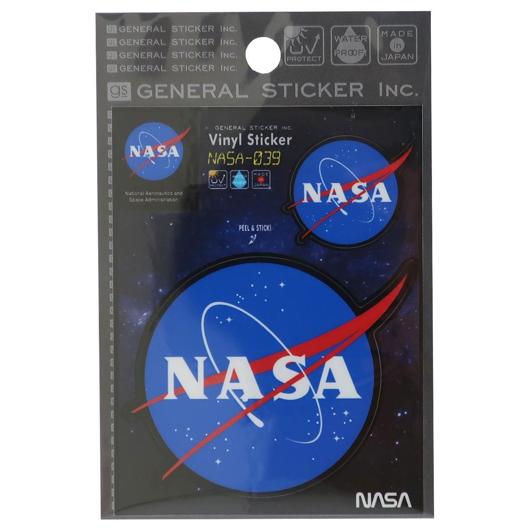 ビニール ステッカー ビッグ シール NASA ナサ039 ゼネラルステッカー 耐水耐光仕様 宇宙 オフィシャルグッズ メール便可 シネマコレクション