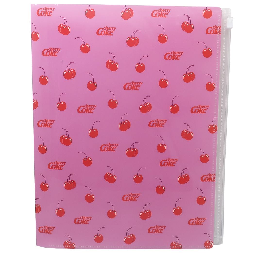 楽天キャラクターのシネマコレクションポケットファイル ジップファスナー付 6ポケット A4 クリアファイル Cherry Coke チェリー カミオジャパン 新学期準備文具 キャラクター グッズ シネマコレクション プレゼント 男の子 女の子 ギフト