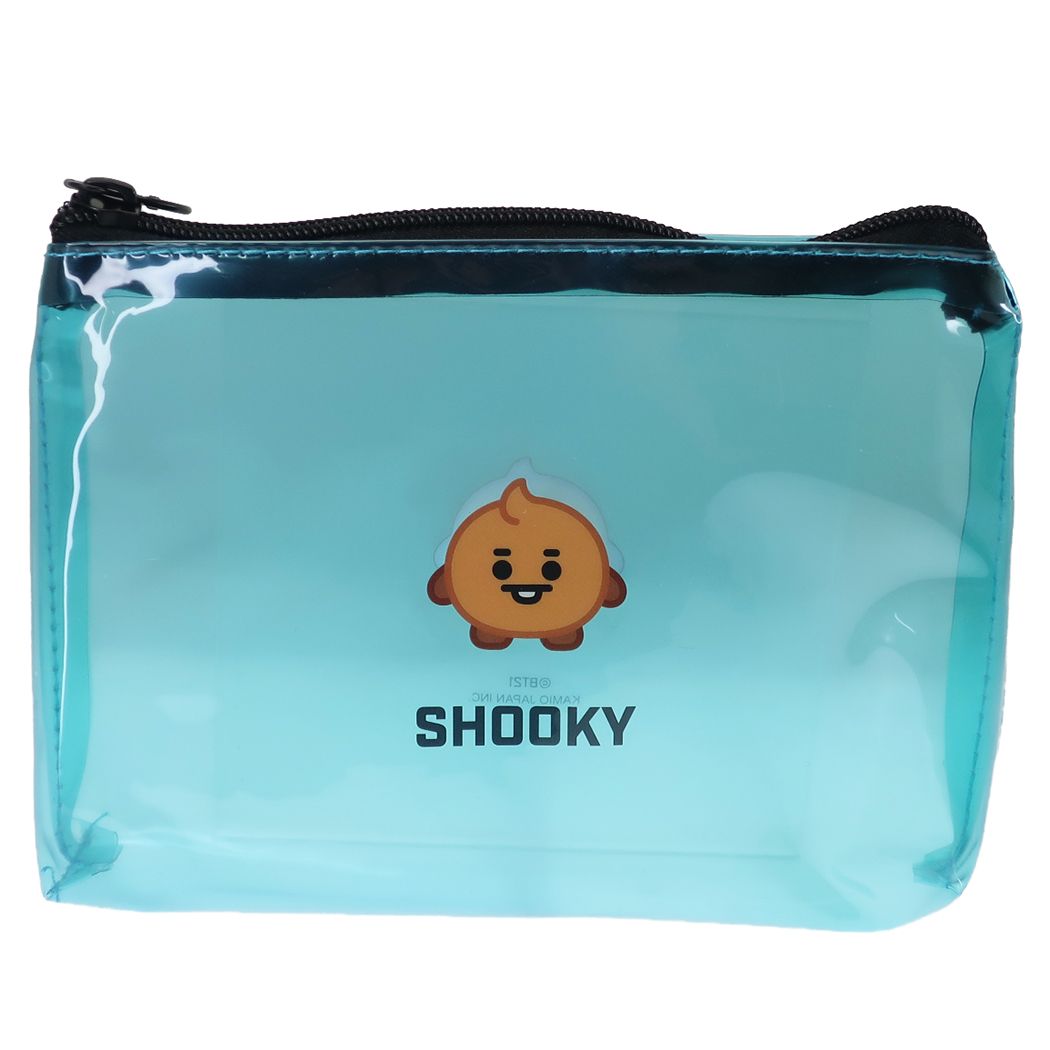 カミオジャパン ペンケース 男の子 BT21 クリア フラットポーチ PVC ペンポーチ SHOOKY LINE FRIENDS カミオジャパン コレクション雑貨 キャラクター グッズ シネマコレクション プレゼント 男の子 女の子 ギフト