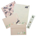Tomoko Hayashi レターセット 手紙セット ねことアンブレラ クローズピン 便箋&封筒&シール ガーリーイラスト グッズ メール便可 シネマコレクシ...