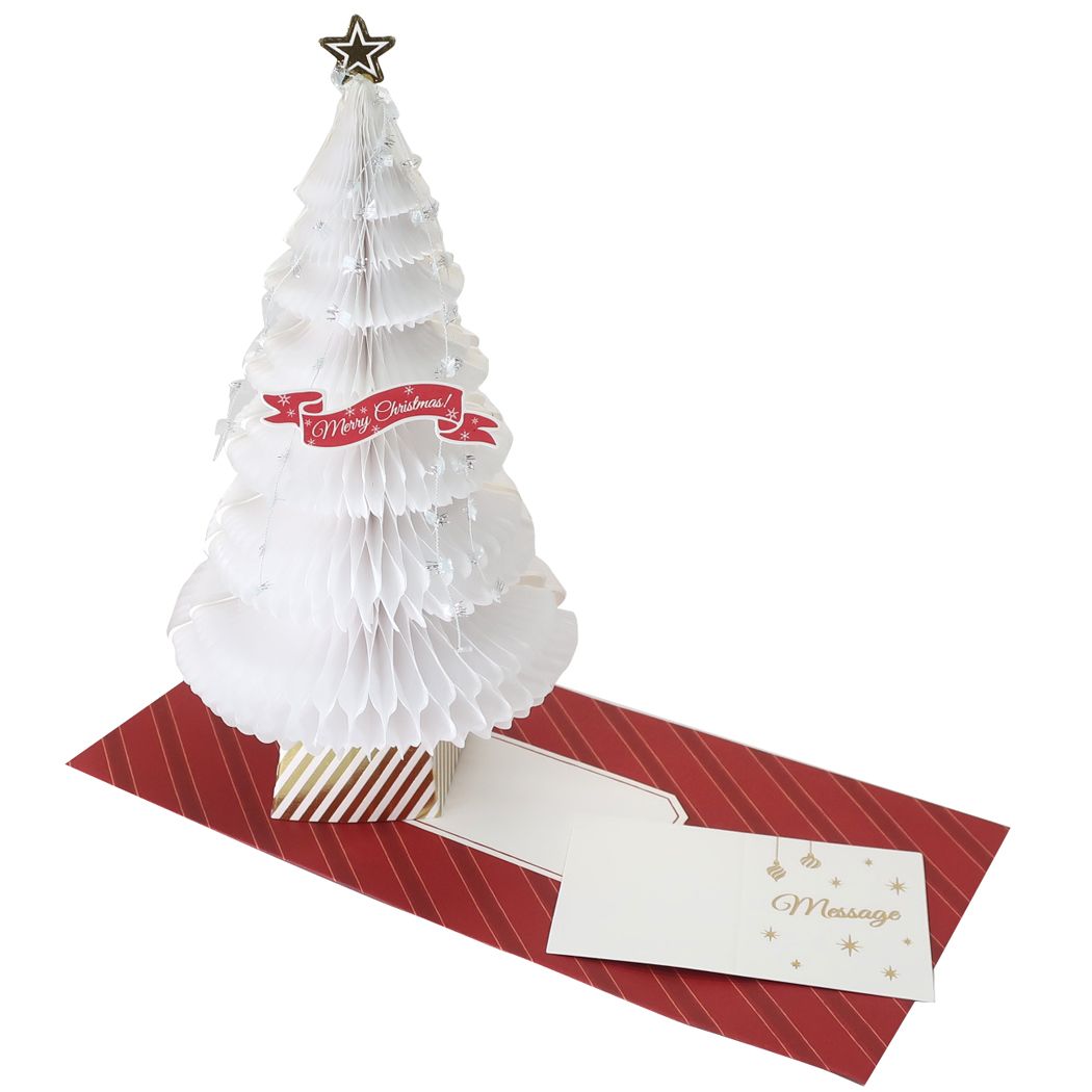 カード PopupCardseries ハニカム ツリーカード スノーホワイト APJ 封筒付きグリーティングカード Xmas グッズ メール便可 シネマコレクション プレゼント 男の子 女の子 ギフト