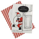 カード ウォール ステッカーカード ひょっこりサンタ APJ 封筒付きグリーティングカード Xmas グッズ メール便可 シネマコレクション プレゼント 男の子...