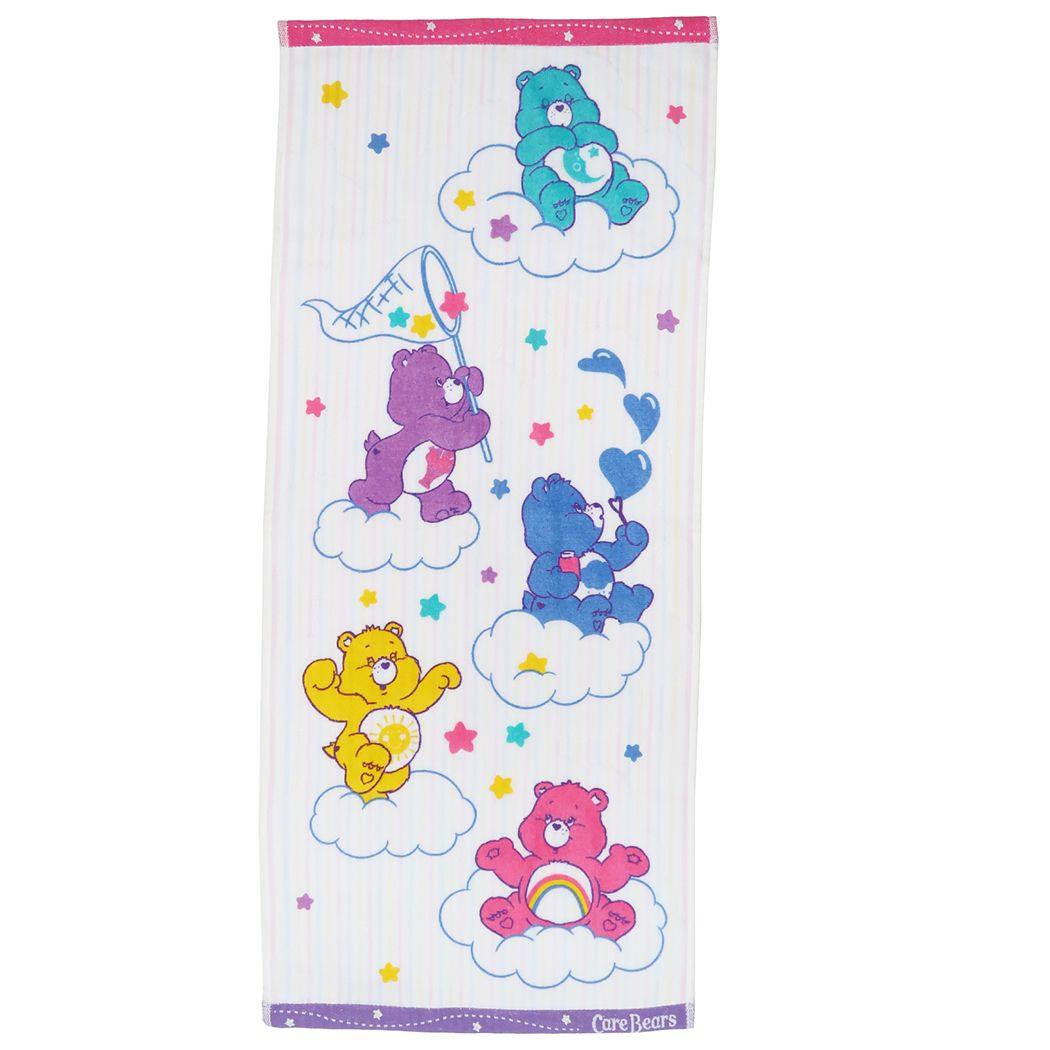 【店内買い回りでポイント最大10倍】ケアベア フェイスタオル ロングタオル クラウドパステル CareBears 丸眞 プレゼント キャラクター グッズ メール便可 シネマコレクション