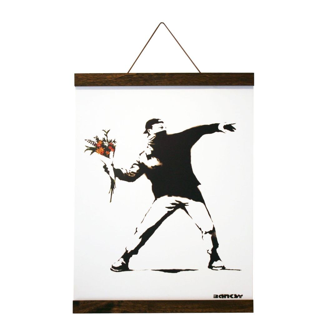 バンクシー ポスター ＆ ポスターハンガー セット Banksy Molotov(Brown Hanger style) 美工社 IBA-61994 Logom ラゴム インテリア 取寄品 シネマコレクション