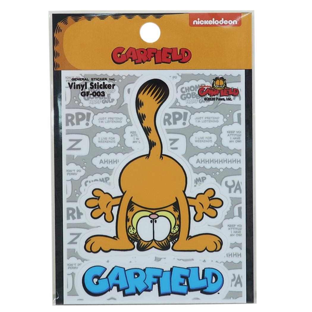 ガーフィールド ステッカー ハーフカット ステッカー 逆さま EXPRESSION GARFIELD ゼネラルステッカー DECOシール かわいい キャラクター グッズ メール便可 シネマコレクション