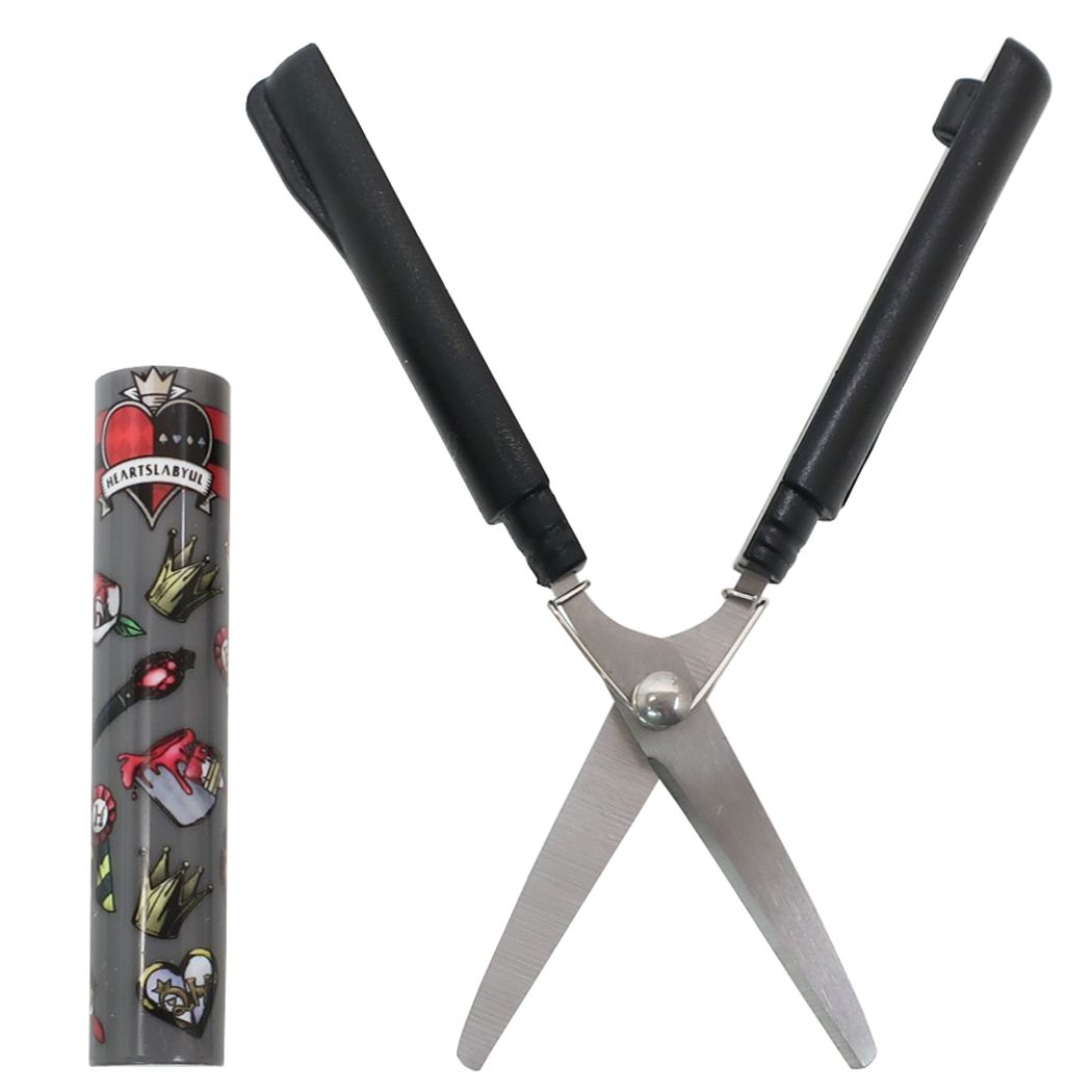 【12月は毎日ポイント10倍!】ツイステッドワンダーランド スティッキール はさみ ハーツラビュル コンパクト シザー ディズニー サンスター文具 新学期準備文...