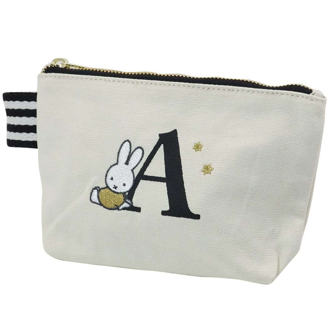 ミッフィー コスメポーチ イニシャル ポーチ アルファベットA ディックブルーナ fab JAPAN 小物入れ メイクポーチ 女の子向け かわいい 絵本キャラクター グッズ メール便可 シネマコレクション プレゼント 男の子 ギフトバレンタインのサムネイル