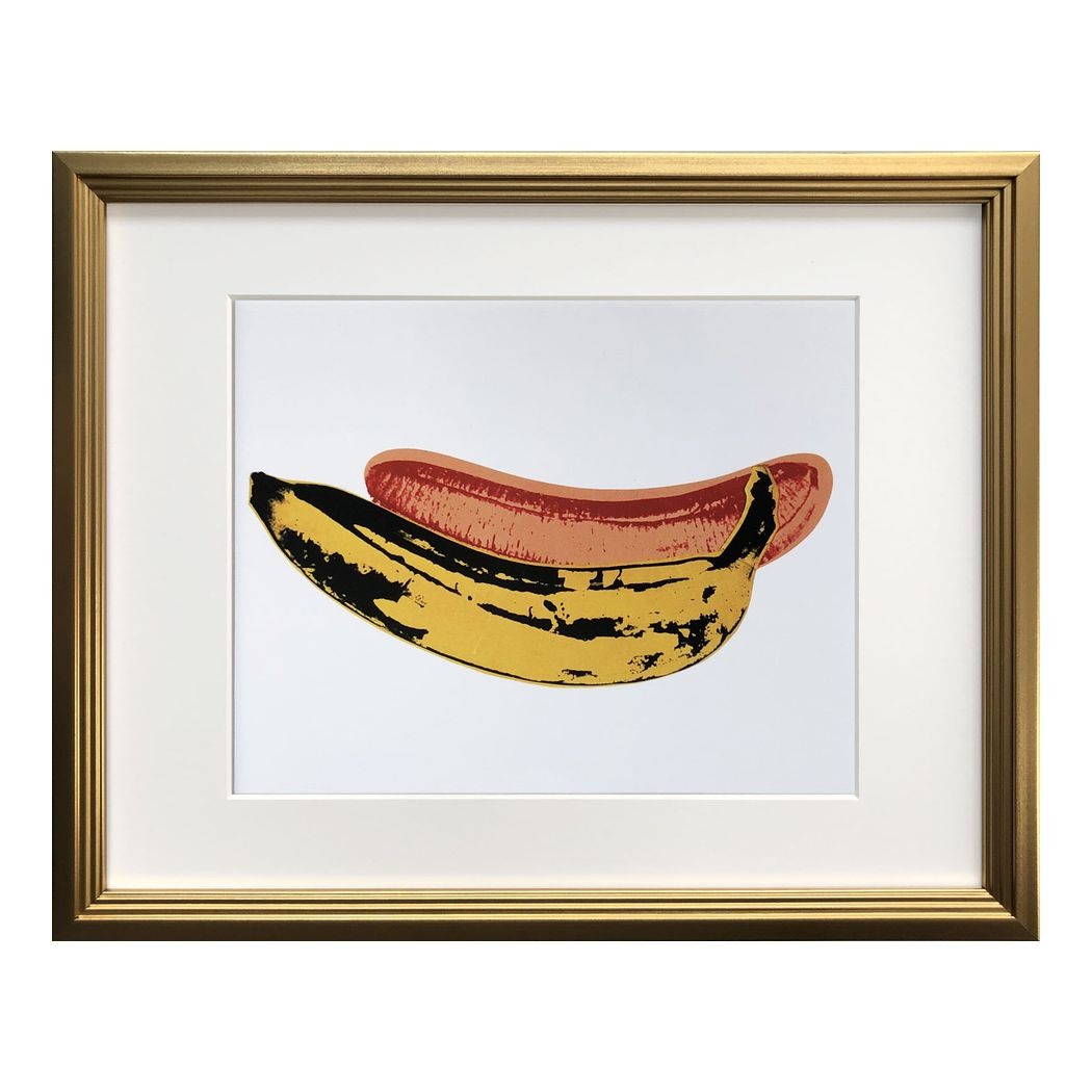 アンディ ウォーホール インテリアアート Andy Warhol　 POP ART Banana 1966 美工社 IAW-62096 壁掛け 額付き インテリア 取寄品 シネマコレクション