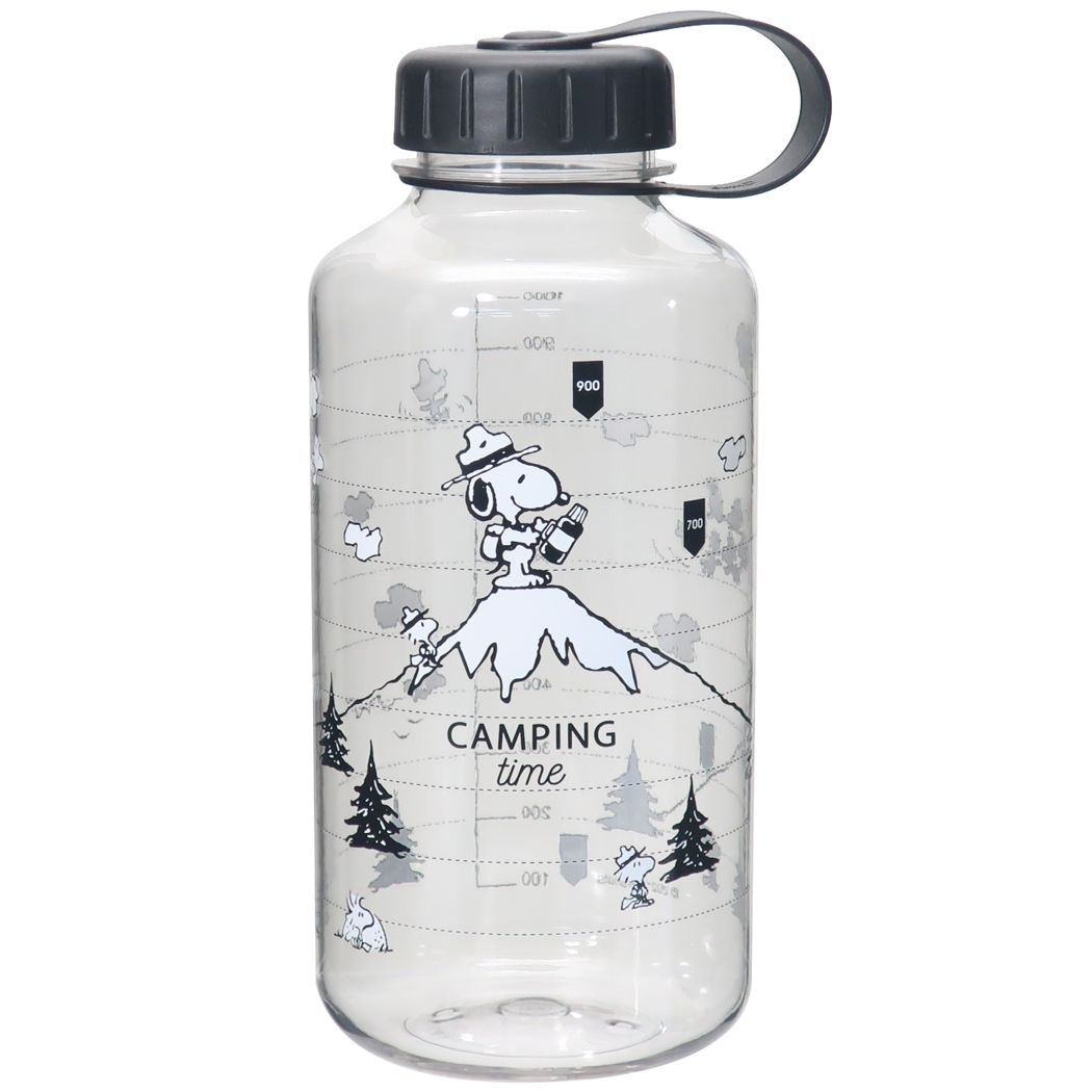 スヌーピー 常温水筒 クリアボトル キャンプ ピーナッツ カミオジャパン 1000ml 目盛り付き プレゼント キャラクター グッズ シネマコレクションのサムネイル