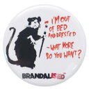 バンクシー 缶バッジ 22mm 豆 缶バッジ Out of Bed Rat Banksy ゼネラルステッカー カンバッジ コレクション雑貨 ART オフィシャル グッズ メール便可 シネマコレクション プレゼント 男の子 …