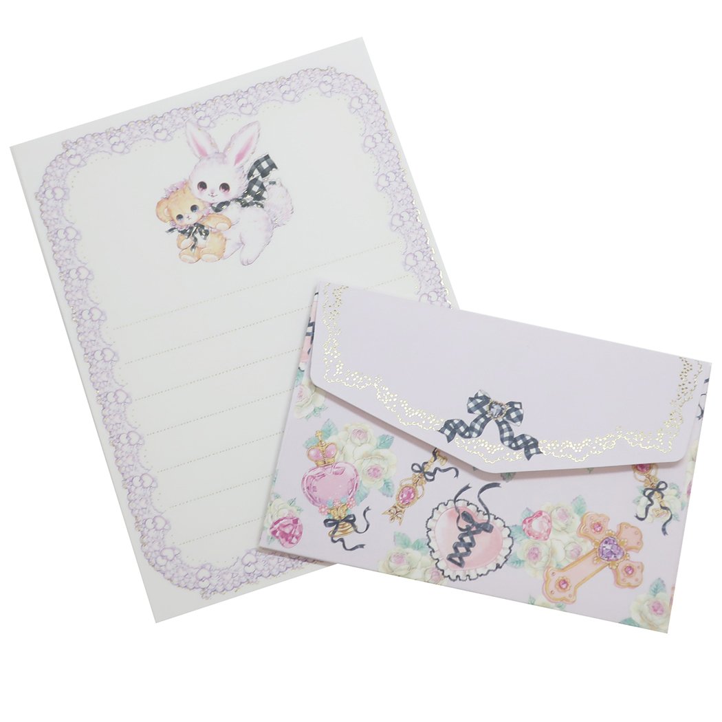 【12月は毎日ポイント10倍!】飴ノ森ふみか ミニ レターセット 手渡し 手紙セット ゴシック クローズピン 便箋&封筒 ガーリーイラスト グッズ メール便可 ...