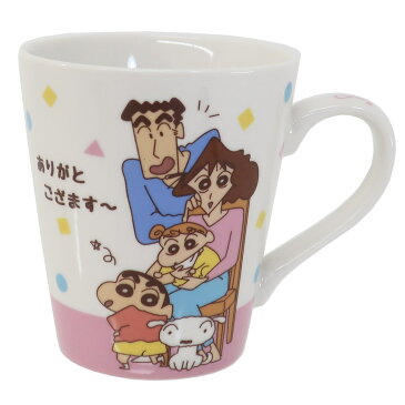 【店内買い回りポイント最大10倍】クレヨンしんちゃん マグカップ メッセージ MUG ありがとござます ティーズファクトリー プレゼント アニメキャラクター グッズ シネマコレクション