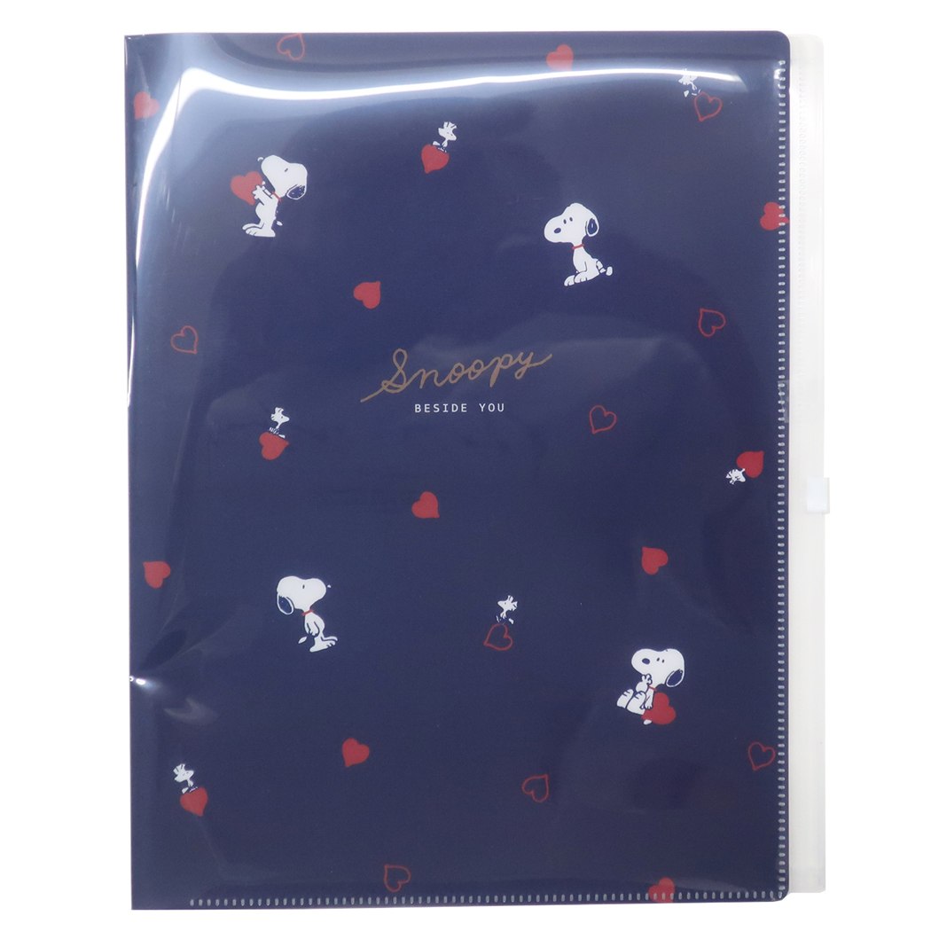 【ポイント10倍 & クーポン！】ポケットファイル ジップファスナー付 6ポケット A4 クリアファイル スヌーピー BESIDE YOU ピーナッツ カミオジャパン 新学期準備文具