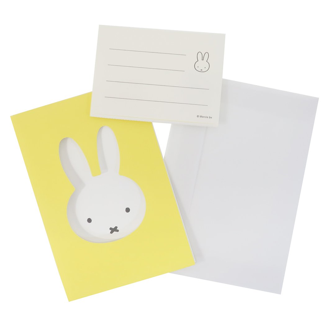 【12月は毎日ポイント10倍!】ミッフィー グリーティングカード 封筒付き バースデーカード フェイス イエロー ディックブルーナ グリーンフラッシュ 大人文具...