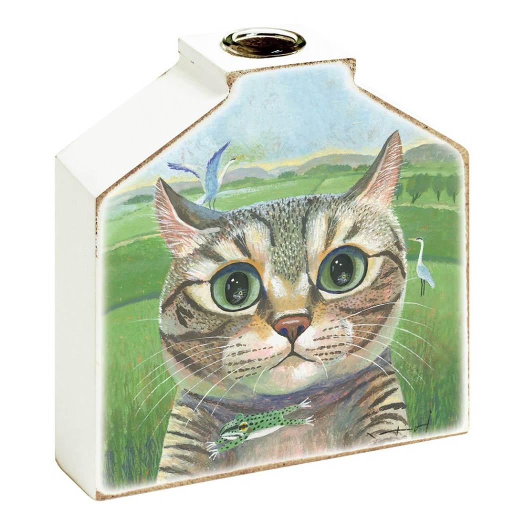 【ポイント10倍 & クーポン！】糸井忠晴 花瓶 フラワーベース ネコとカエル ユーパワー IT-01431 ギフ..