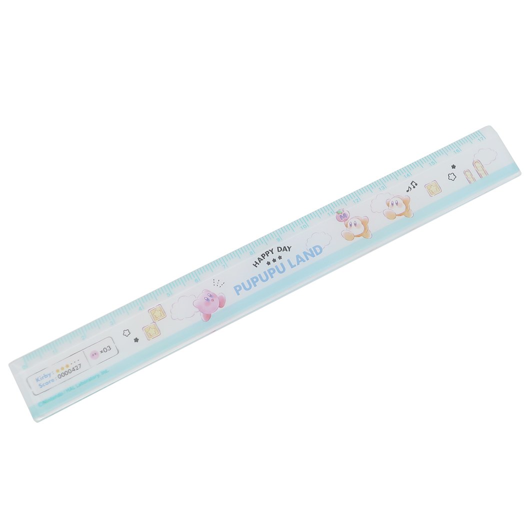 【最大1000円OFFクーポン！】ものさし スリム 17cm 定規 星のカービィ PUPUPU STAGE カミオジャパン 新学期準備文具 小学生 中学生 高校生 メール便可