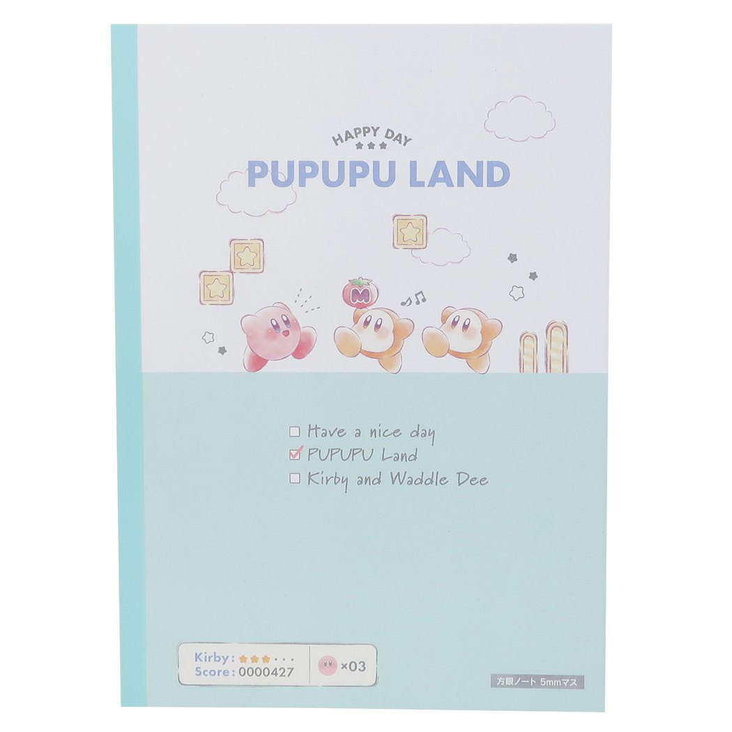 【最大1000円OFFクーポン！】B5 学習ノート 方眼ノート 星のカービィ PUPUPU STAGE カミオジャパン 新学期準備文具 小学生 中学生 高校生 メール便可