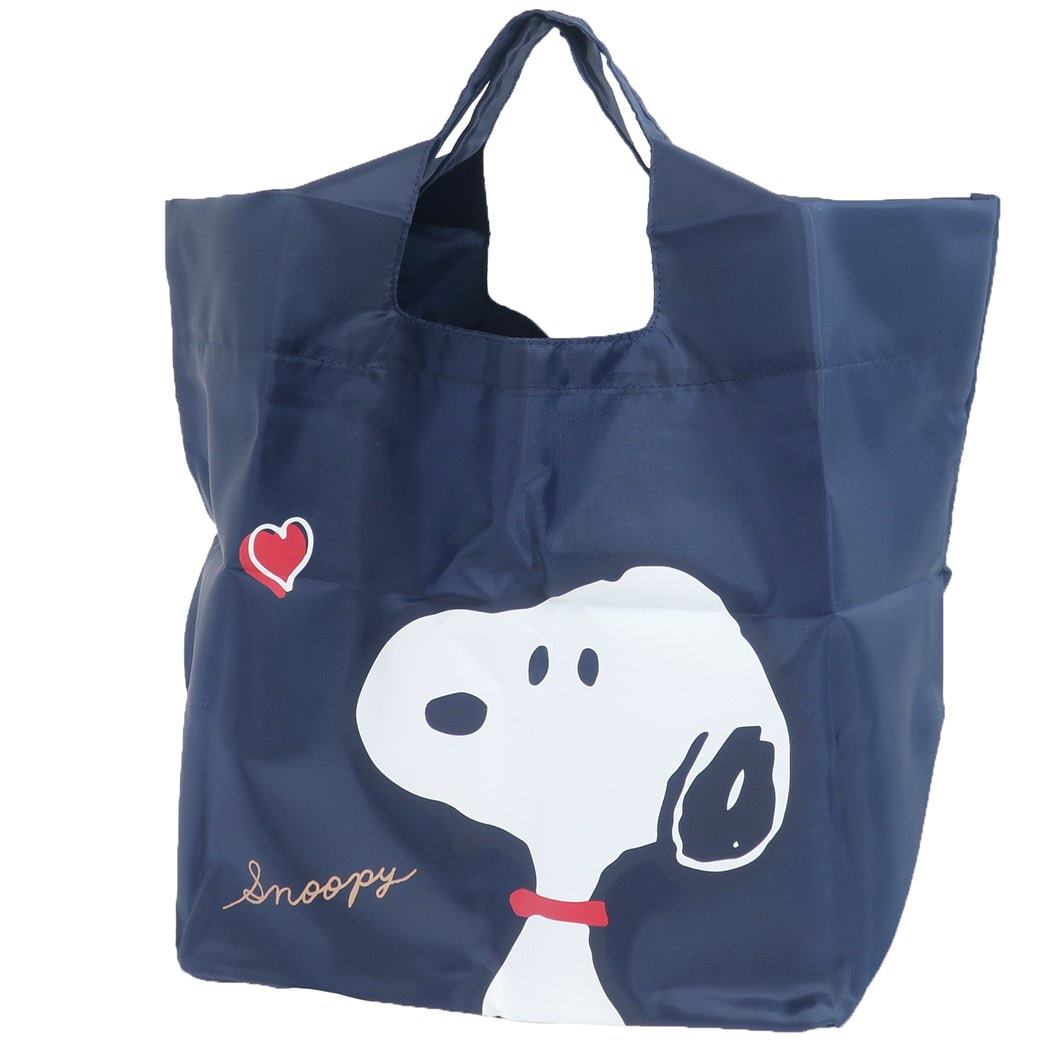 【ポイント10倍 & クーポン！】底板付き ショッピングバッグ ミニ エコバッグ スヌーピー BESIDE YOU ピーナッツ カミオジャパン お買い物かばん