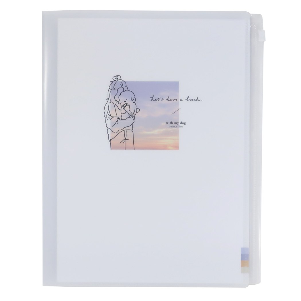 【12月は毎日ポイント10倍!】ジップファスナー付 6ポケット A4 クリアファイル ファイル ニュアンスライン パートナー クラックス 新学期準備文具 小学生...