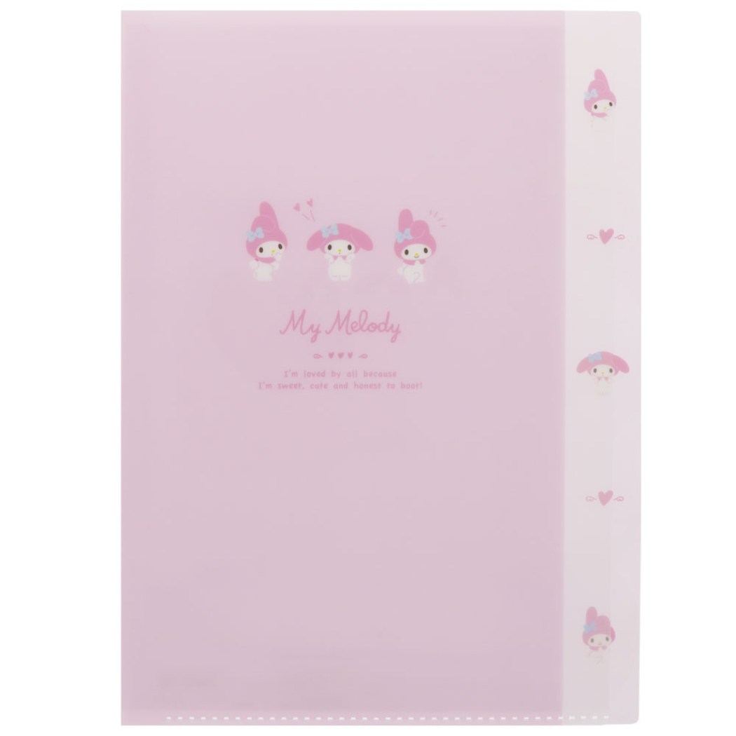 マイメロディ ポケットファイル ダイカット 5ポケット A4 クリアファイル プチパレ サンリオ サンスター文具 新入学 新学期準備文具 小学生 中学生 高校生 キャラクター グッズ シネマコレクションのサムネイル