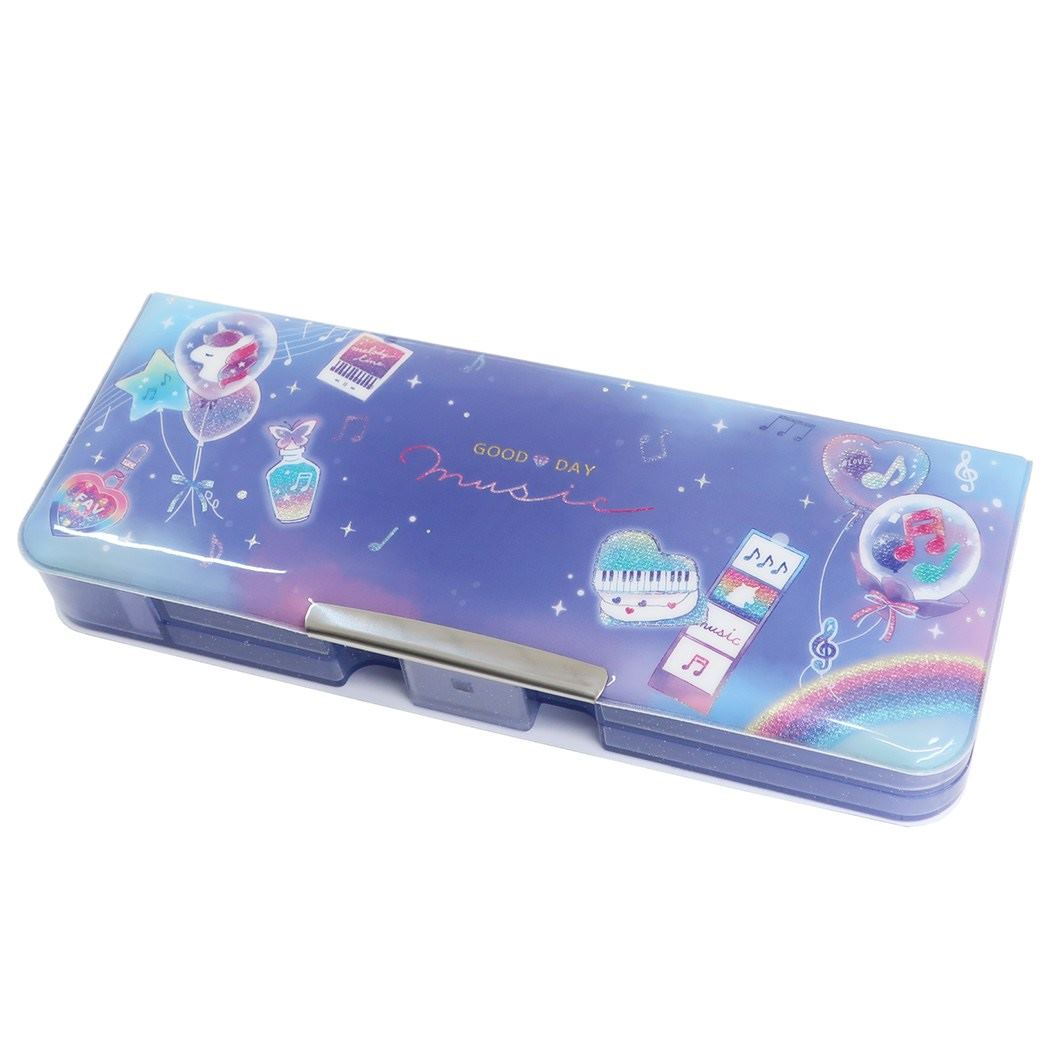筆箱 コンパクト 片面 2段式 ペンケース GOOD DAY MUSIC 新入学 クラックス 新学期準備文具 かわいい グッズ シネマコレクションのサムネイル