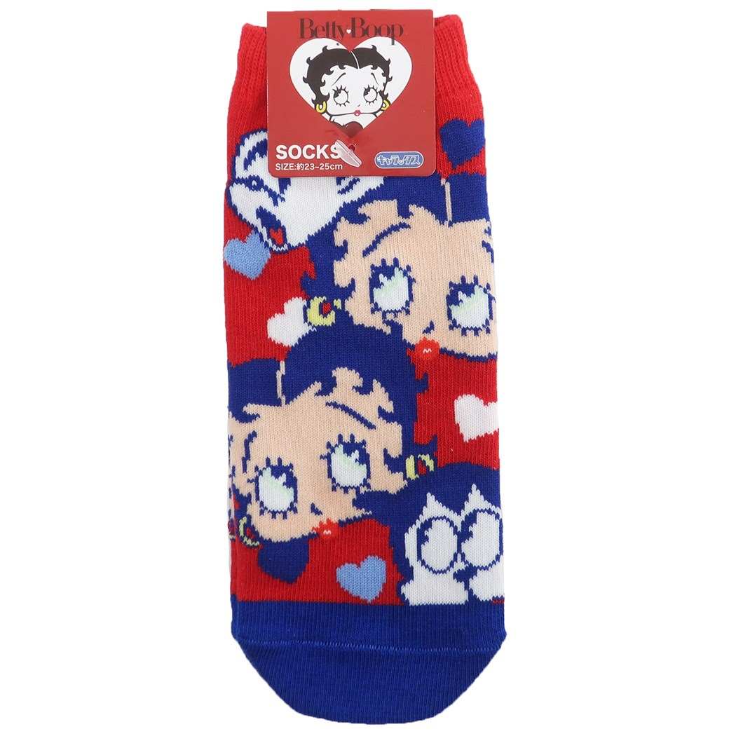 ベティブープ 女性用 靴下 レディースソックス オールスター フェイス BETTY BOOP スモールプラネット プレゼント キャラクター グッズ メール便可 シネマコレクション