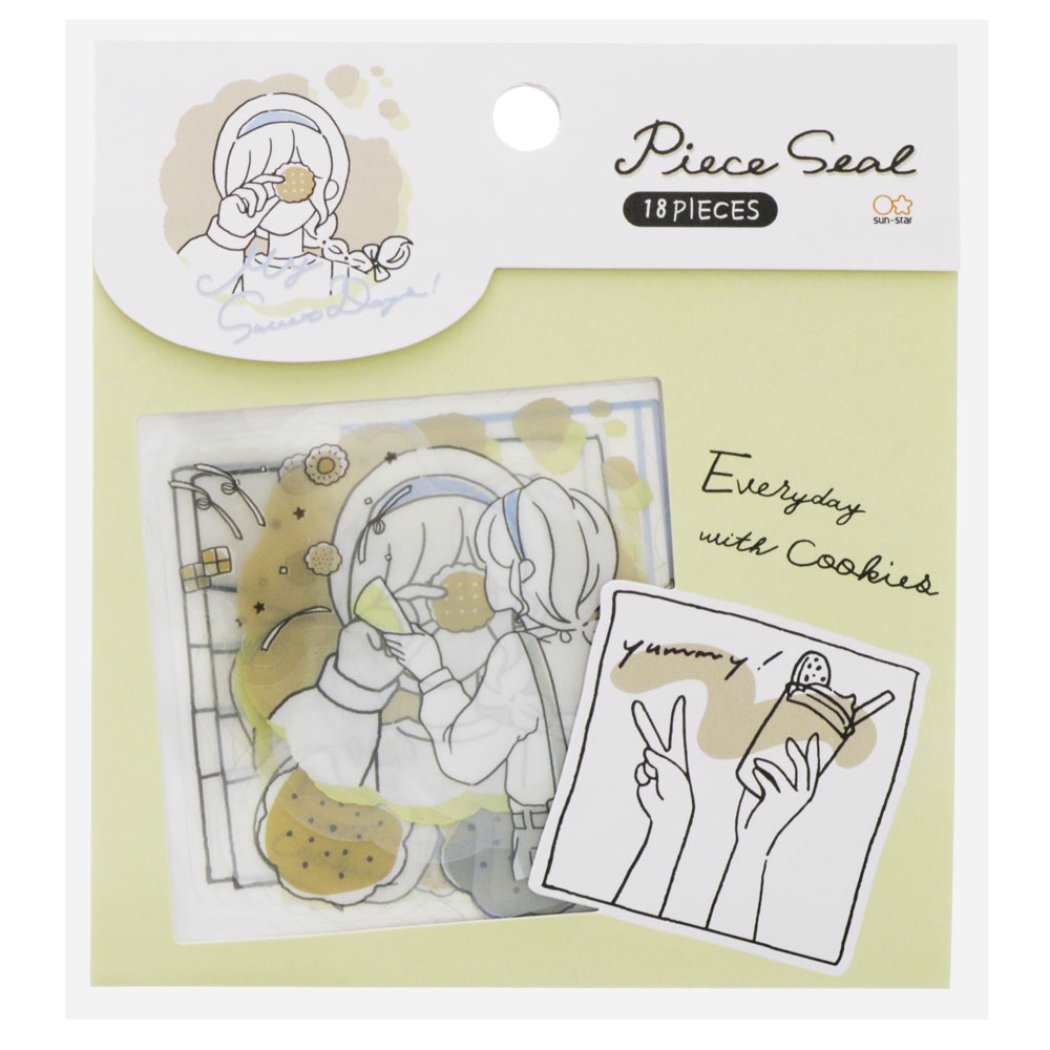 フレークシール クリア ピースシールセット MY SWEET DAYS クッキー サンスター文具 手帳デコ かわいい グッズ メール便可 シネマコレクション プレゼント 男の子 女の子 ギフト