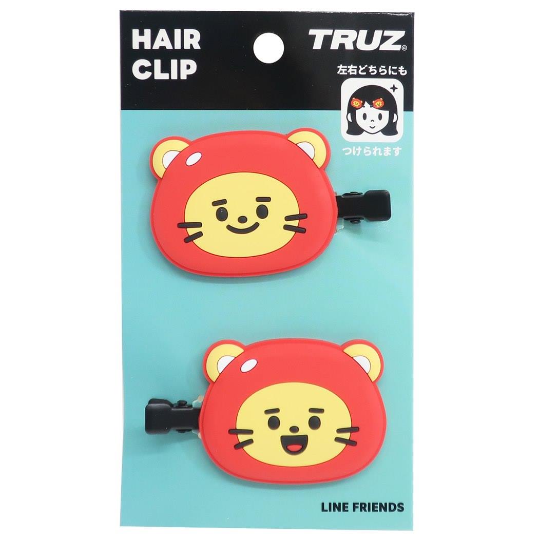 【最大1000円OFFクーポン！】前髪クリップ ヘアクリップ 2個セット TRUZ LAWOO LINE FRIENDS エンスカイ ヘアアクセサリー クセがつきにくい 商品 メール便可