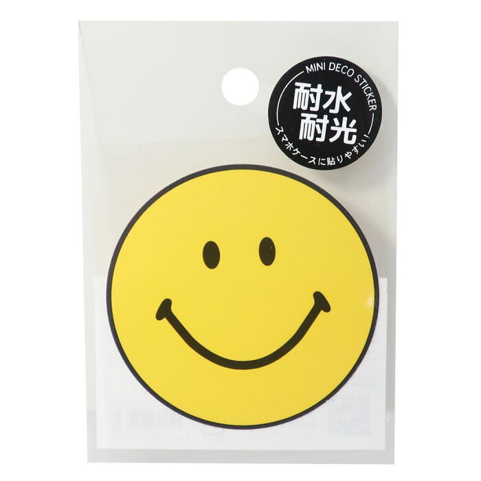 スマイリーフェイス シール ミニ デコ ステッカー スマイル Smiley Face カミオジャパン 耐水耐光 キャラクター グッズ メール便可 シネマコレクション