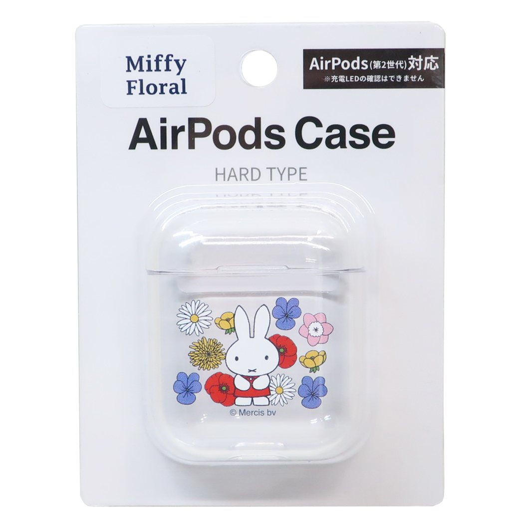 ミッフィー エアーポッズケース AirPods ハードクリアカバー Miffy Floral ディックブルーナ グルマンディーズ クリアケース ハードケース イ...