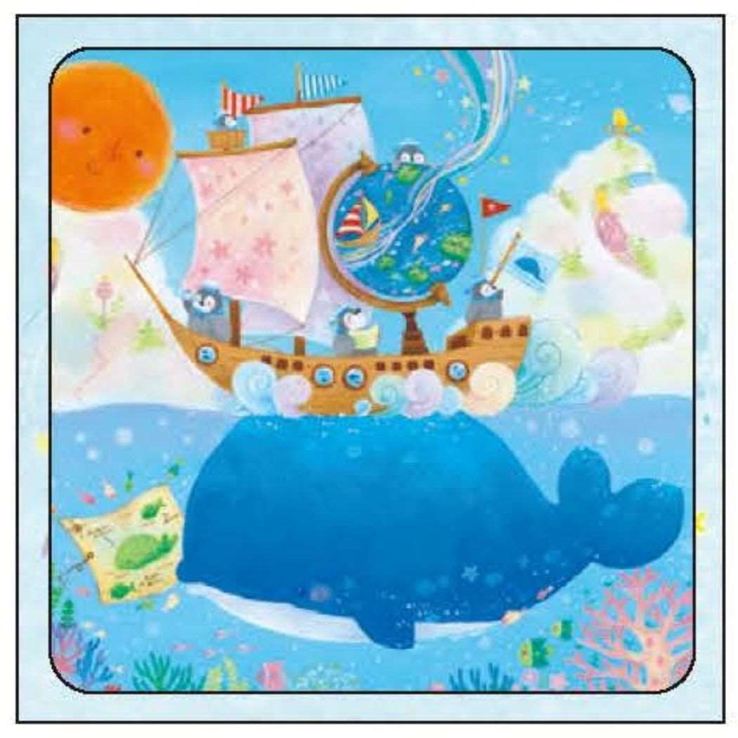 吉田麻乃 手渡し手紙セット スクエアミニレターセット クジラアイランドへの船旅 クローズピン ミニ便箋＆ミニ封筒 かわいい ガーリーイラスト グッズ メール便可 シネマコレクション プレゼント 男の子 女の子 ギフトバレンタインのサムネイル