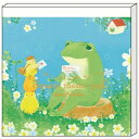 【12月は毎日ポイント10倍!】吉田麻乃 メモ帳 スクエアメモパッド カエルとヒヨコの森のお手紙 クローズピン おしゃれ文具 事務用品 ガーリーイラスト グッズ...