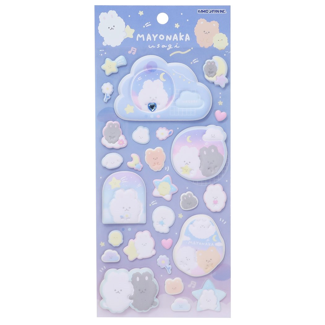 シールシート スーパーもっちりシール マヨナカウサギ カミオジャパン デコレーション 立体シール ぷっくりシール かわいい グッズ メール便可 シネマコレクション プレゼント 男の子 女の子 ギフトのサムネイル