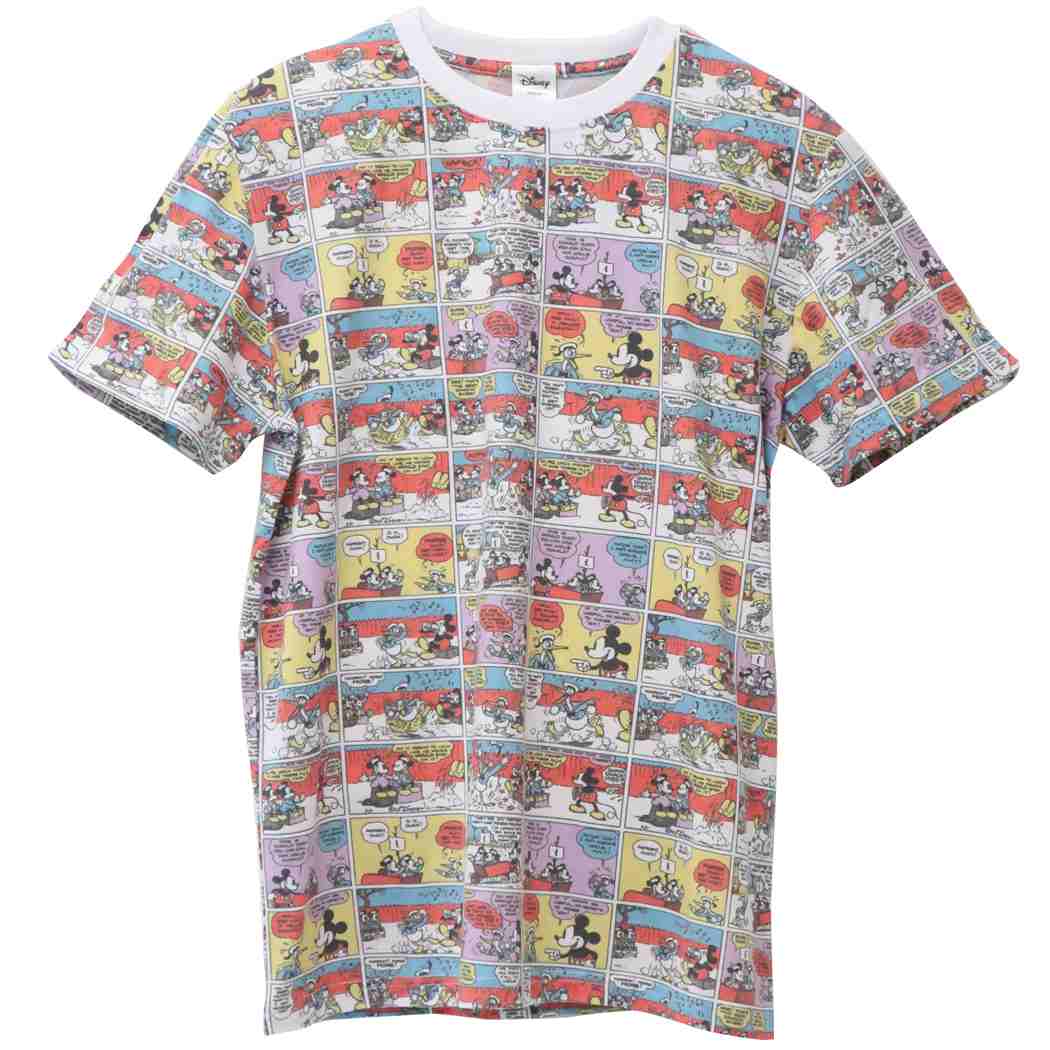 ミッキーマウス＆フレンズ クールTシャツ T-SHIRTS 夏用 コミック パターン ディズニー スモールプラネット 半袖 接触冷感 ひんやり キャラクター グッズ メール便可 シネマコレクション
