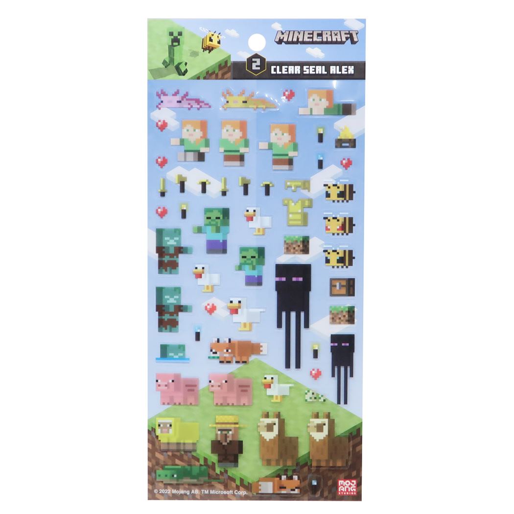 シールシート マインクラフト クリアシール Alex Minecraft エンスカイ 手帳デコ ゲームキャラクター グッズ メール便可 シネマコレクションのサムネイル