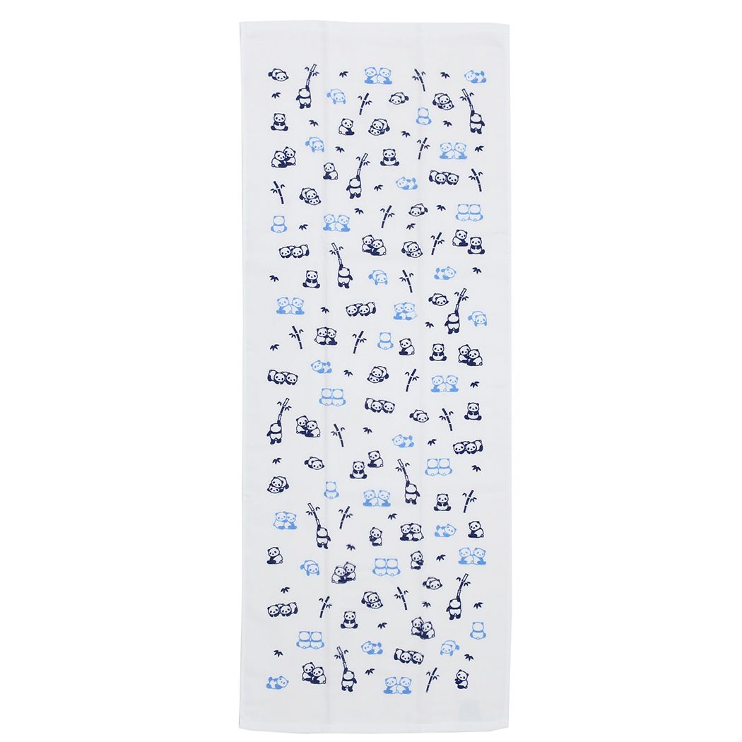 フェイスタオル 片面ガーゼ ロングタオル ブルーパンダ3 センシュウ8 林タオル 泉州タオル 日本製 グッズ メール便可 シネマコレクション ホワイトデーのサムネイル