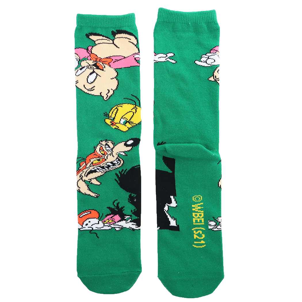 ルーニーテューンズ 女性用靴下 レディースハイソックス PKxGR LOONEY TUNES スモールプラネット キャラックス 女の子 ノスタルジカシリーズ キャラクター グッズ メール便可 あす楽 シネマコレクションNOSTALGICA SERIESまとめ買い/女の子向け/かわいい/おしゃれ/アパレル大人気[LOONY TUNES/ルーニーテューンズ]グッズにまたまた可愛いnewアイテム登場こちらは丈22cmのロングソックスカラフルデザインがとっても可愛いキュートな女の子のお洒落は足元から可愛い靴下いっぱいあるから可愛くおしゃれを楽しんでねサイズ：約23-25cm丈：22cm素材：コットン/ポリエステル/その他カラー/グリーン系（緑）【ルーニーチューンズ】キャラクター グッズ はこちらから &gt;&gt;このカテゴリにはこんな商品が含まれていますアパレル【靴下：レディース】これを見た人はこんなキーワードで検索しています女性用 靴下レディース ソックスキャラクター柄キャラクター 靴下レディースサイズキャラクター ファッションキャラクター パンツキャラクター シャツキャラクター ソックスキャラクター バッグ