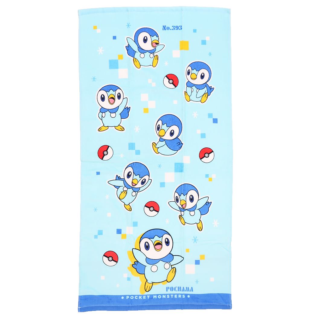 ポケットモンスター バスタオル プリントビッグタオル M4145 ポッチャマ ポケモン 林タオル お風呂タオル キャラクター グッズ シネマコレクションバレンタインのサムネイル