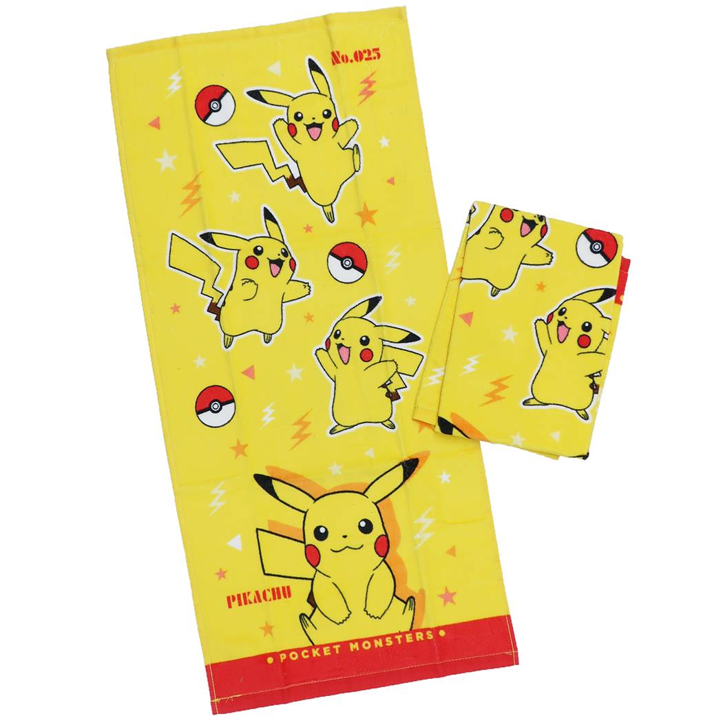 ポケットモンスター フェイスタオル プリントロングタオル2枚セット M4144 ピカチュウ ポケモン 林タオル 新生活雑貨 キャラクター グッズ シネマコレクションバレンタインのサムネイル