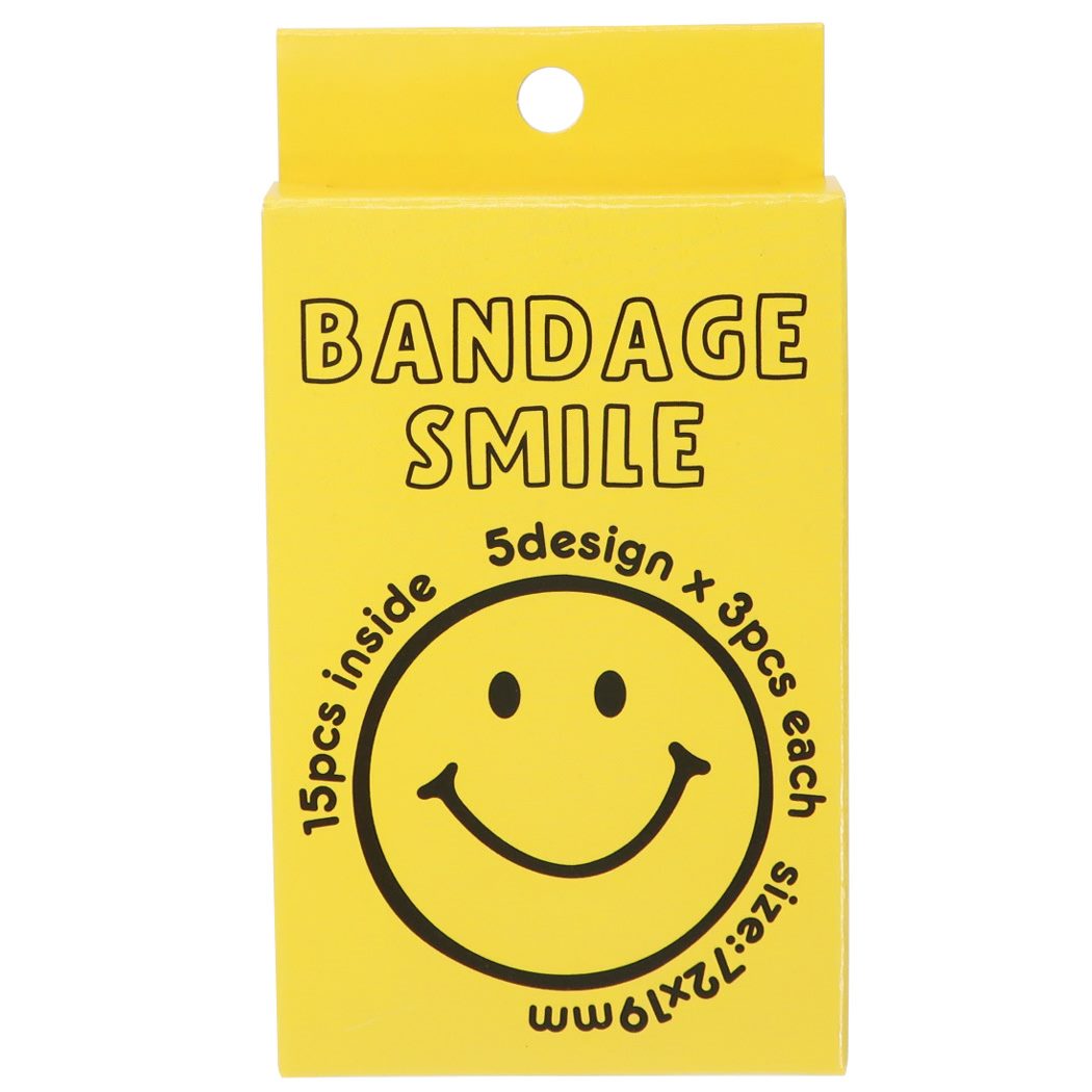 スマイリー 絆創膏 ばんそうこう BANDAGE S 2 SMILE ASST Smiley Face オクタニ 傷直し キャラクター グッズ メール便可 シネマコレクションバレンタイン