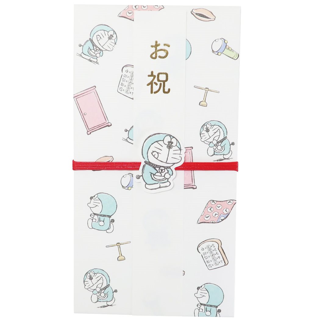 アイムドラえもん ぽち袋 金封 お祝い短冊付き ホワイト サンリオ アクティブコーポレーション ご祝儀袋 お年玉袋 アニメキャラクター グッズ メール便可 シネマコレクション プレゼント 男の子 女の子 ギフトのサムネイル