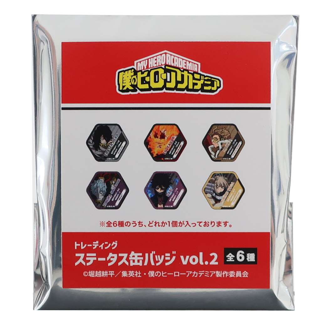 僕のヒーローアカデミア 缶バッジ トレーディングステータスカンバッジ 全7種 vol.2 少年ジャンプ カミオジャパン コレクション雑貨 アニメキャラクター グッズ メール便可 シネマコレクション プレゼント 男の子 女の子 ギフト