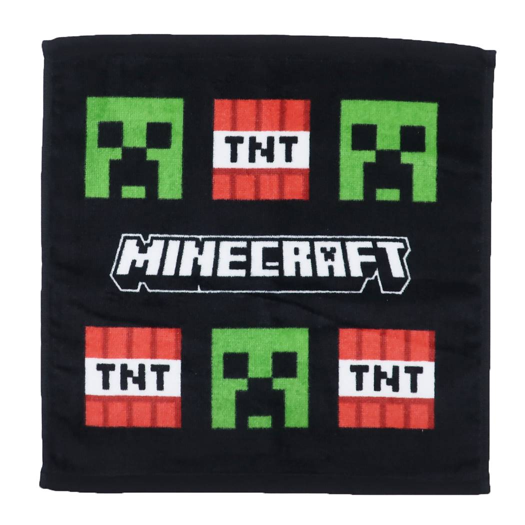 マインクラフト ハンドタオル プリントウォッシュタオルS クリーパー＆TNT火薬 Minecraft ケイカンパニー 汗拭きタオル ゲームキャラクター グッズ メール便可 シネマコレクションバレンタイン